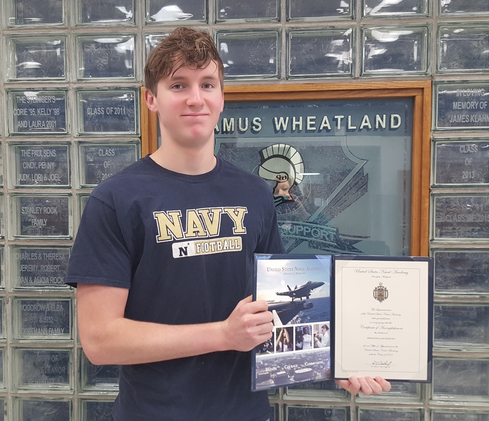 Abram Dierickx appointed to the United States Naval Academy