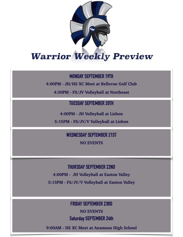 Warrior Weekly Preview